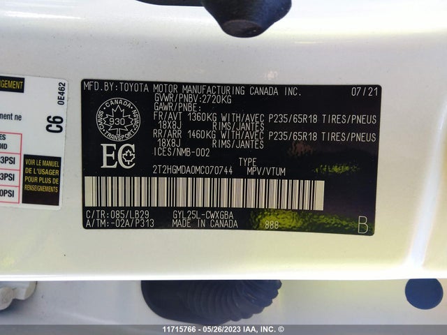 2T2HGMDA0MC070744 Lexus RX 450H