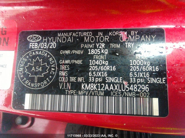 Hyundai Kona Se 2020 KM8K12AAXLU548296 Image 10