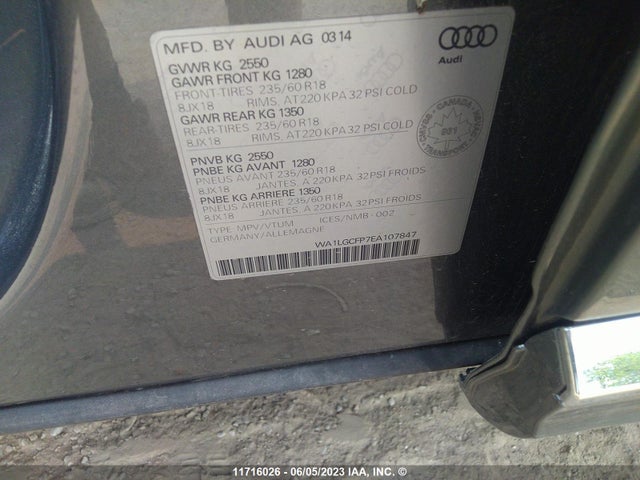 WA1LGCFP7EA107847 Audi Q5 Premium Plus