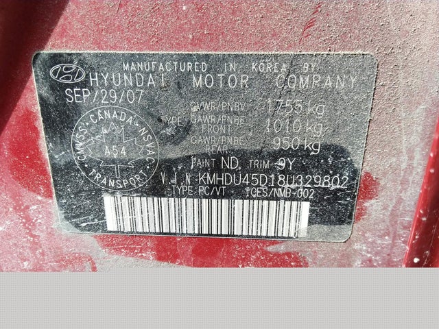 2008 Hyundai Elantra მანქანა იყიდება აუქციონზე, vin: KMHDU45D18U329802, აუქციონის ნომერი: 11716093