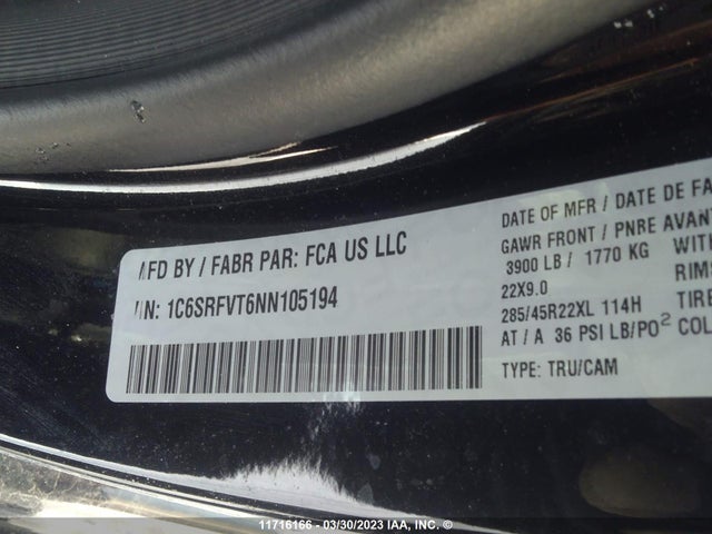 RAM 1500 2022 1C6SRFVT6NN105194 Image 11