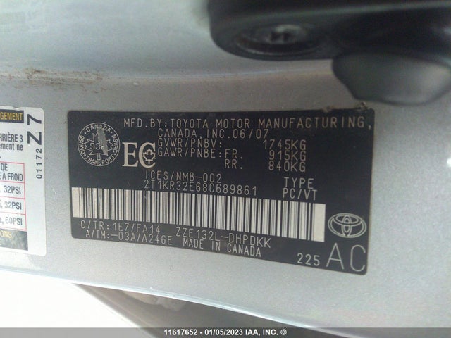 Toyota Corolla Matrix Xr 2008 2T1KR32E68C689861 Image 10
