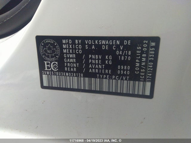 Volkswagen JETTA SEL 2019 3VWE57BU3KM028128 Image 9