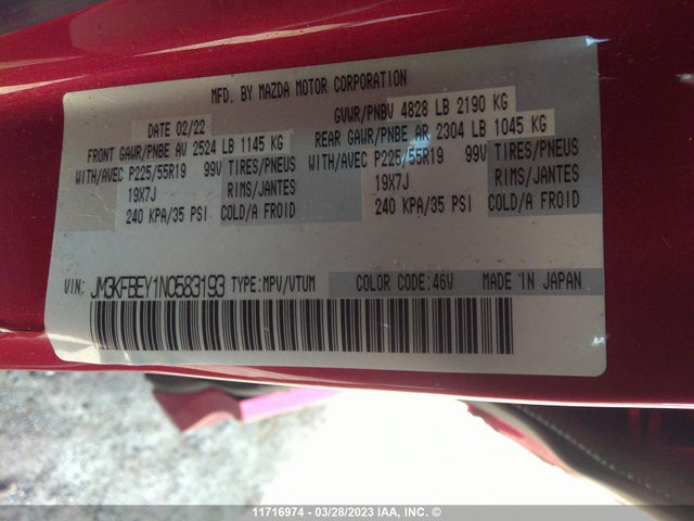 Mazda Cx-5 Signature 2022 JM3KFBEY1N0583193 Image 10