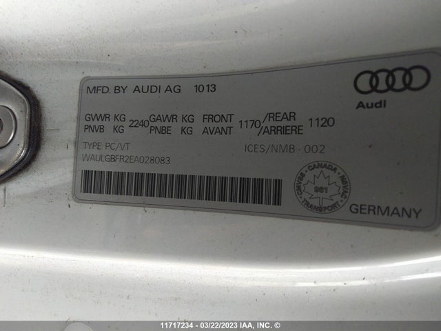 WAULGBFR2EA028083 Audi S5 PREMIUM