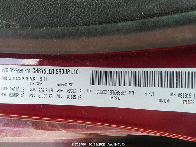Chrysler 200 C 2015 1C3CCCCB2FN588969 Image 9