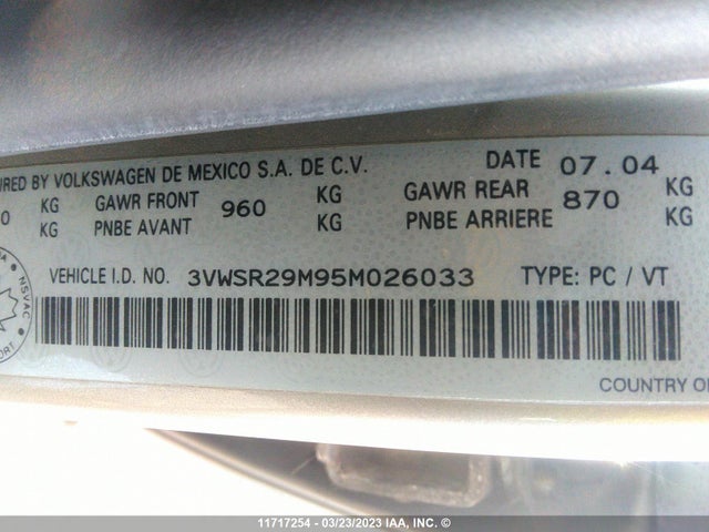 Volkswagen Jetta Gls Tdi 2005 3VWSR29M95M026033 Image 10