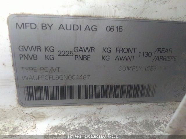 WAUFFCFL9GN004487 Audi A4 Progressiv Plus