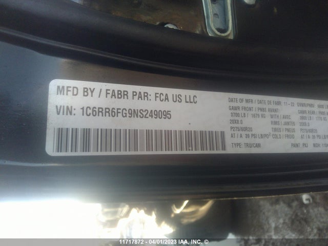RAM 1500 Classic Tradesman 2022 1C6RR6FG9NS249095 Image 11