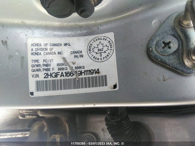 Honda Civic 2009 2HGFA16649H111914 Image 10
