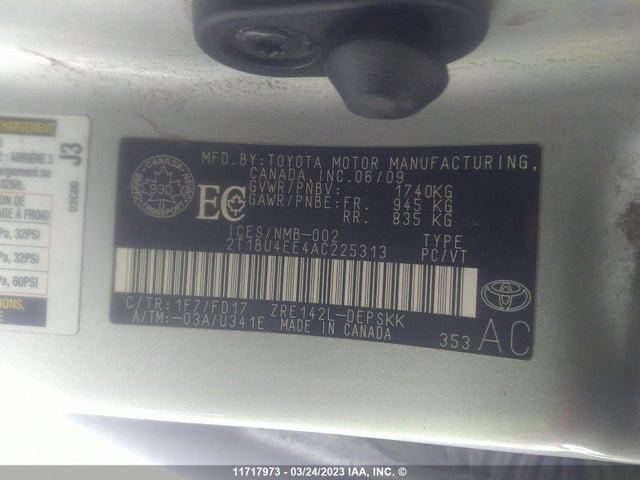 Toyota Corolla S/le/xle 2010 2T1BU4EE4AC225313 Image 9
