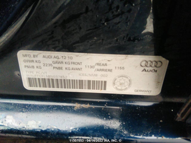 WAUFFCFL5BN037852 Audi A4 Premium Plus