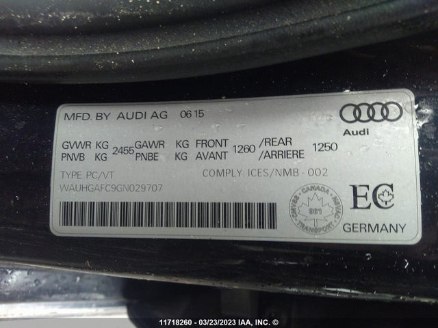 WAUHGAFC9GN029707 Audi A6 Prestige