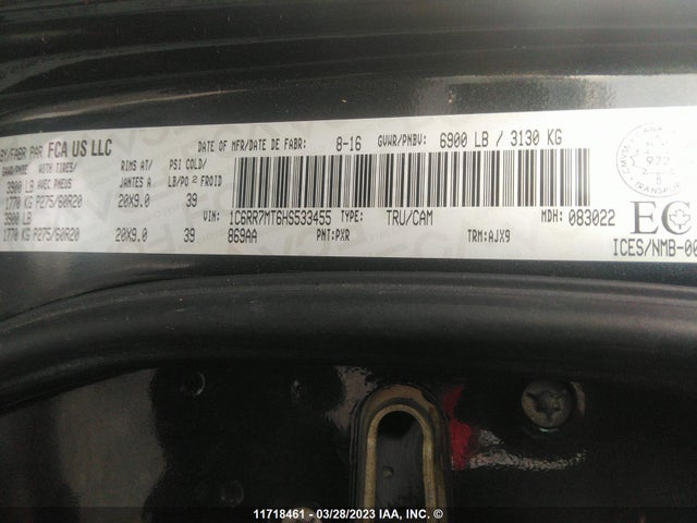 RAM 1500 Sport 2017 1C6RR7MT6HS533455 Image 10