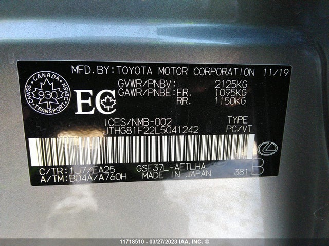 JTHG81F22L5041242 Lexus Is 300 F-sport