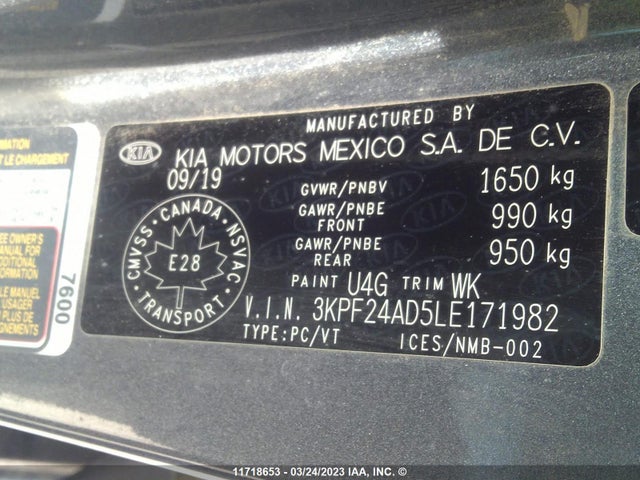 KIA Forte Fe/lxs 2020 3KPF24AD5LE171982 Image 10