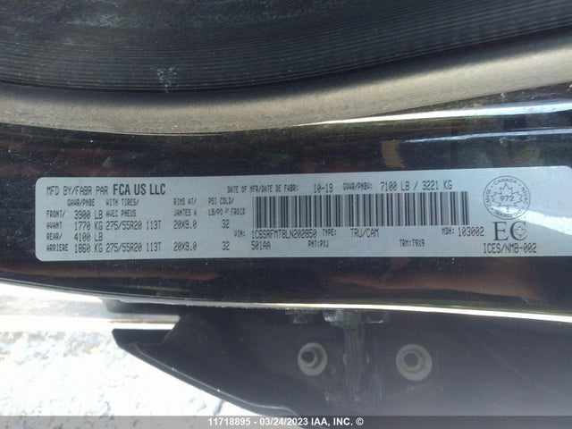 1C6SRFMT8LN202850 RAM 1500 Big Horn/lone Star