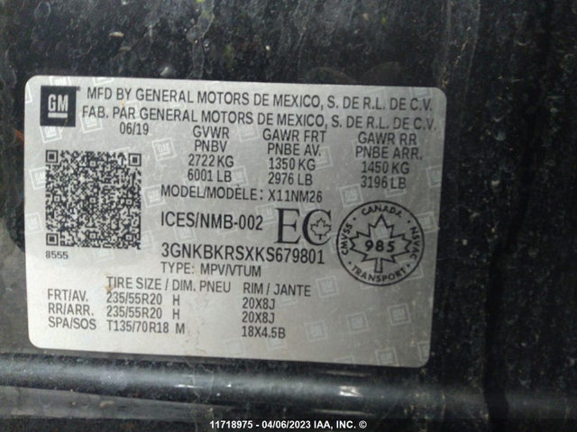 Chevrolet Blazer Premier 2019 3GNKBKRSXKS679801 Image 12