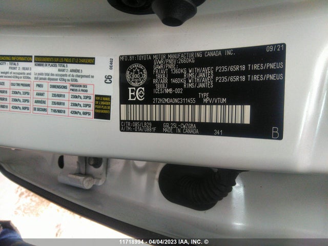 2T2HZMDA0NC311455 Lexus RX 350