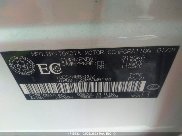 JTHG81F22M5045194 Lexus Is 300 F-sport