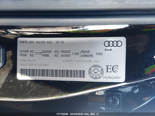 WAUF1GFF4G1023357 Audi S3 Prestige