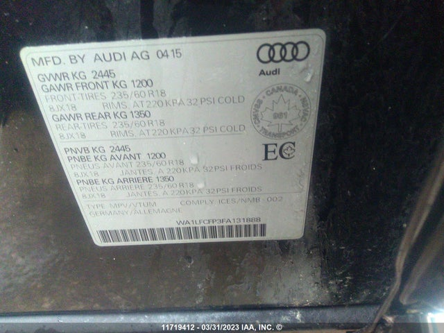 WA1LFCFP3FA131888 Audi Q5 Premium Plus