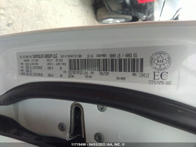 3C6TR5DT0FG571245 RAM 2500 Slt