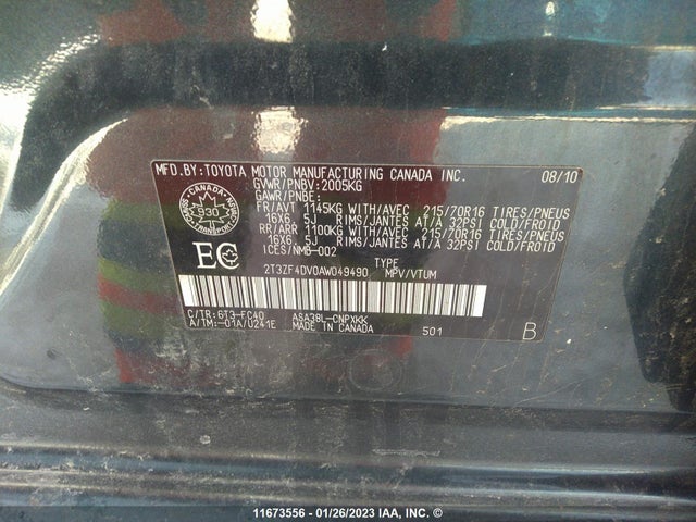 Toyota RAV4 2010 2T3ZF4DV0AW049490 Image 10