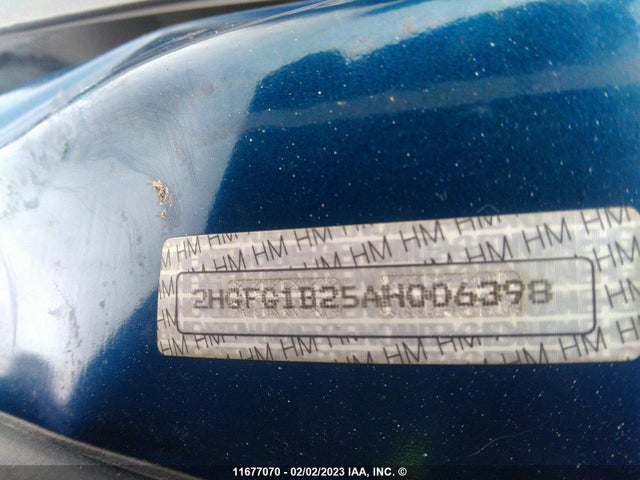 Honda Civic Dx 2010 2HGFG1B25AH006398 Image 9