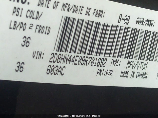 Dodge Grand Caravan Se 2009 2D8HN44E09R701692 Image 10