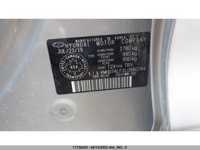 Hyundai ELANTRA SE 2020 KMHD74LF2LU980764 Image 9