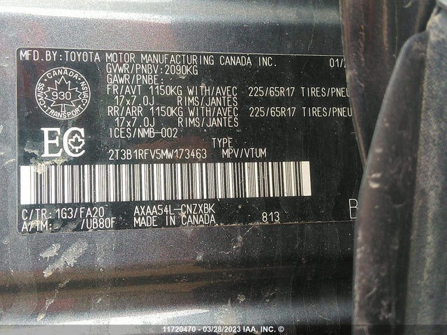 Toyota RAV4 LE 2021 2T3B1RFV5MW173463 Image 10