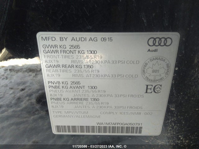WA1M7AFP0GA050791 Audi Q5 Technik/s-line