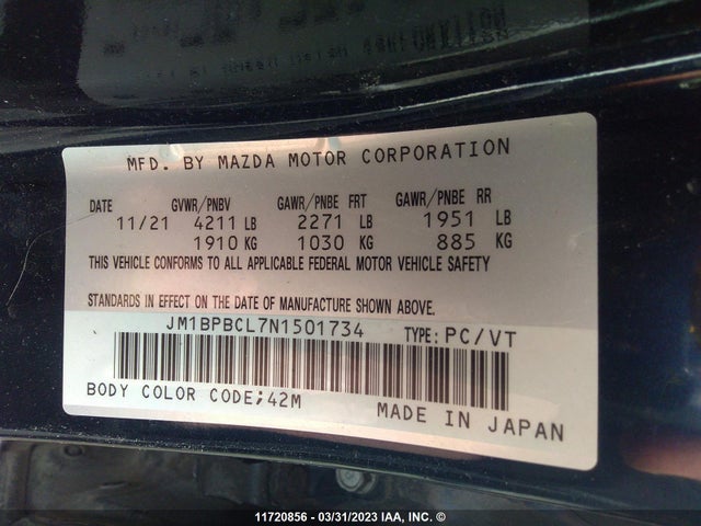Mazda 3 Preferred 2022 JM1BPBCL7N1501734 Image 11