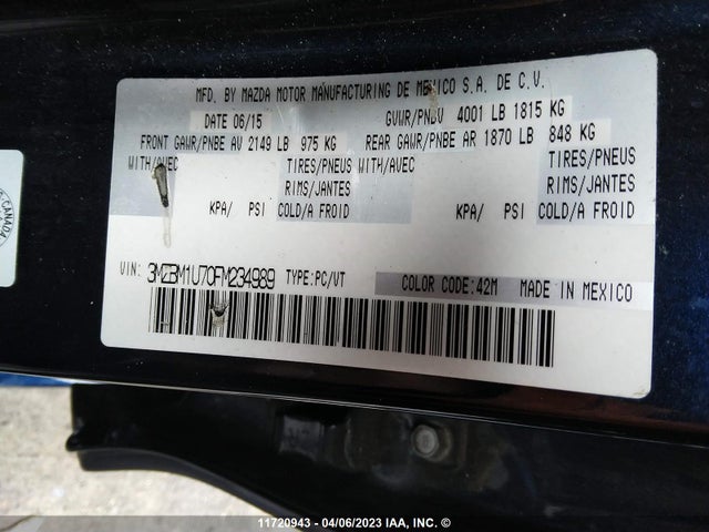Mazda 3 SPORT 2015 3MZBM1U70FM234989 Image 10