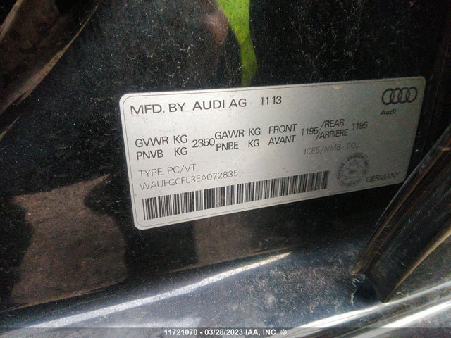 WAUFGCFL3EA072835 Audi S4 PREMIUM