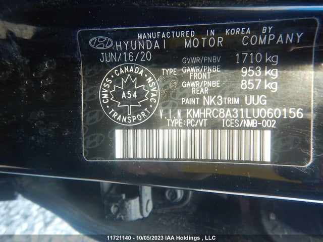 Hyundai Venue Sel/denim 2020 KMHRC8A31LU060156 Image 9