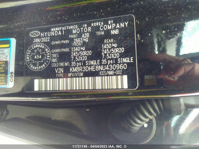 Hyundai Palisade Sel 2022 KM8R3DHE8NU430960 Image 9