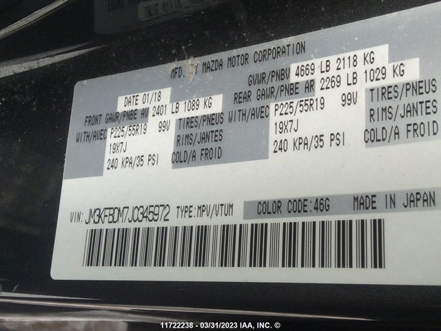 Mazda Cx-5 Grand Touring 2018 JM3KFBDM7J0345972 Image 11