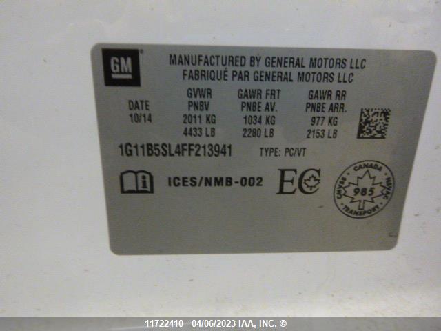 Chevrolet MALIBU LS 2015 1G11B5SL4FF213941 Image 10