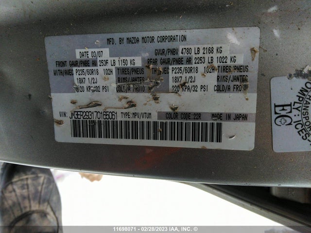 Mazda CX-7 2007 JM3ER293170165061 Image 11