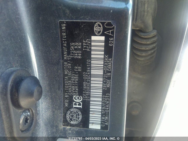 Toyota COROLLA 2016 2T1BURHE2GC494170 Image 11