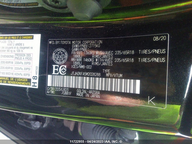 JTJHZKFA5M2028288 Lexus Rx 350 L