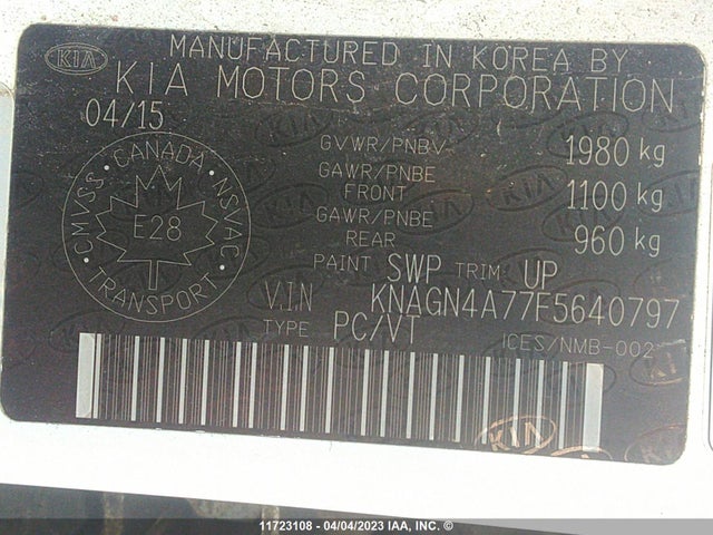 KIA OPTIMA EX 2015 KNAGN4A77F5640797 Image 9