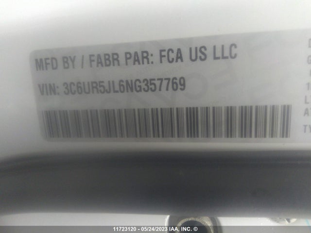 3C6UR5JL6NG357769 RAM 2500 Big Horn/lone Star