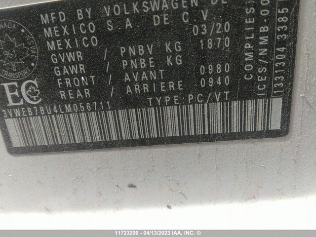 3VWEB7BU4LM056711 Volkswagen JETTA