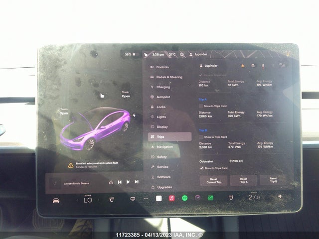 Tesla MODEL 3 2022 5YJ3E1EBXNF232385 Image 8