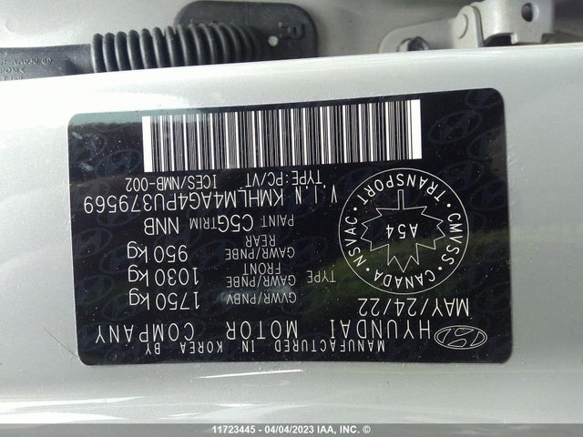 Hyundai ELANTRA SEL 2023 KMHLM4AG4PU379569 Image 10