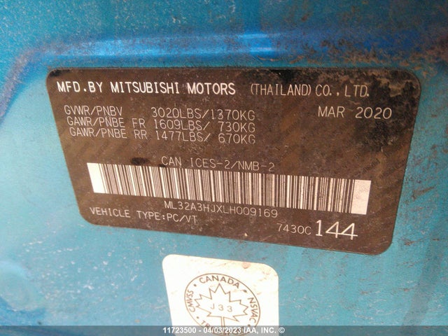 ML32A3HJXLH009169 Mitsubishi MIRAGE ES