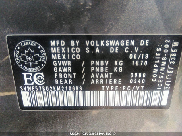 Volkswagen JETTA SEL 2019 3VWE57BU2KM210693 Image 10